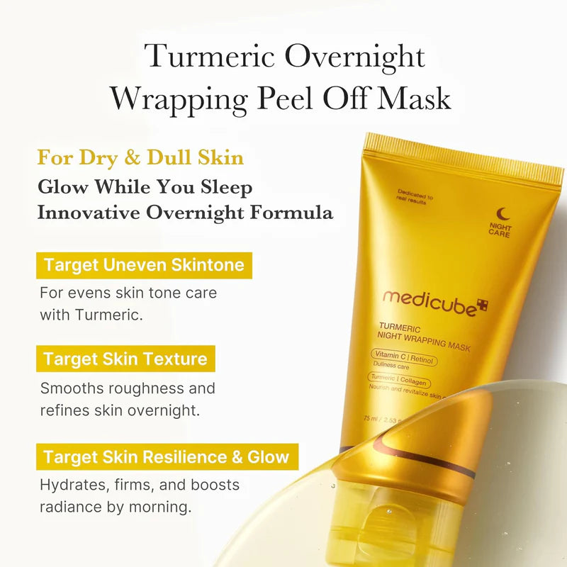 MEDICUBE Kojic Acid Turmeric Overnight Wrapping Mask