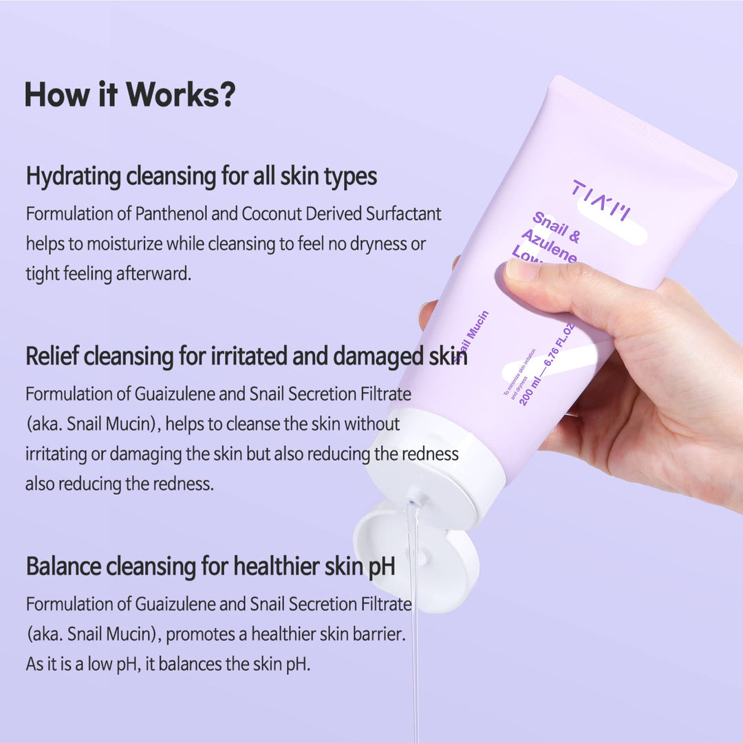 TIAM snail & azulene cleanser