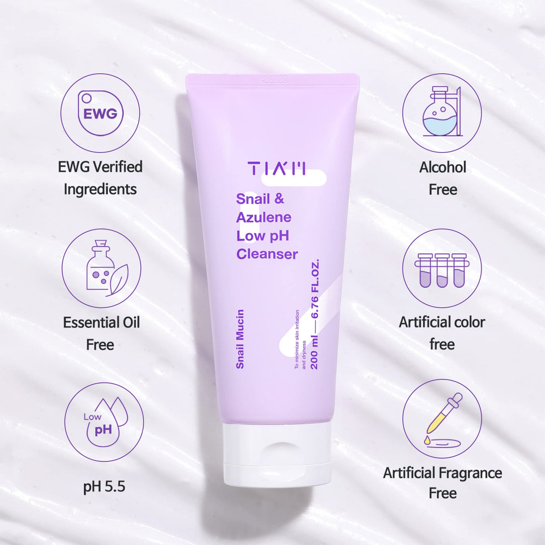 TIAM snail & azulene cleanser